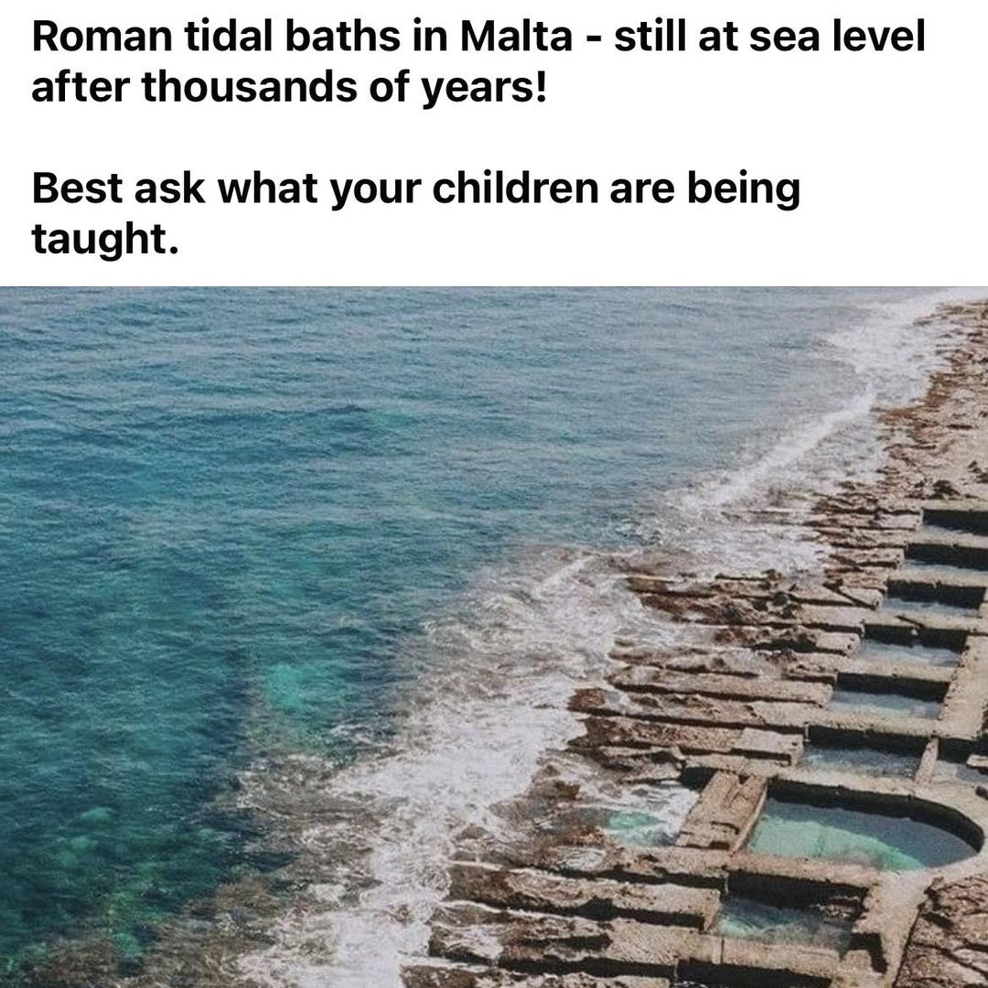 Roman baths on Beach at Malta